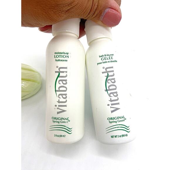 Vintage Vitabath Original Spring Green Gelee’ Lotion 2oz Soap Bar Trio 2001 NOS - Picture 4 of 5